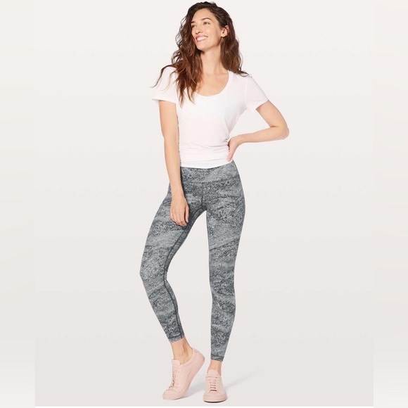 lululemon athletica Pants - lululemon Athletica Gray Marble-Print High-Rise Leggings